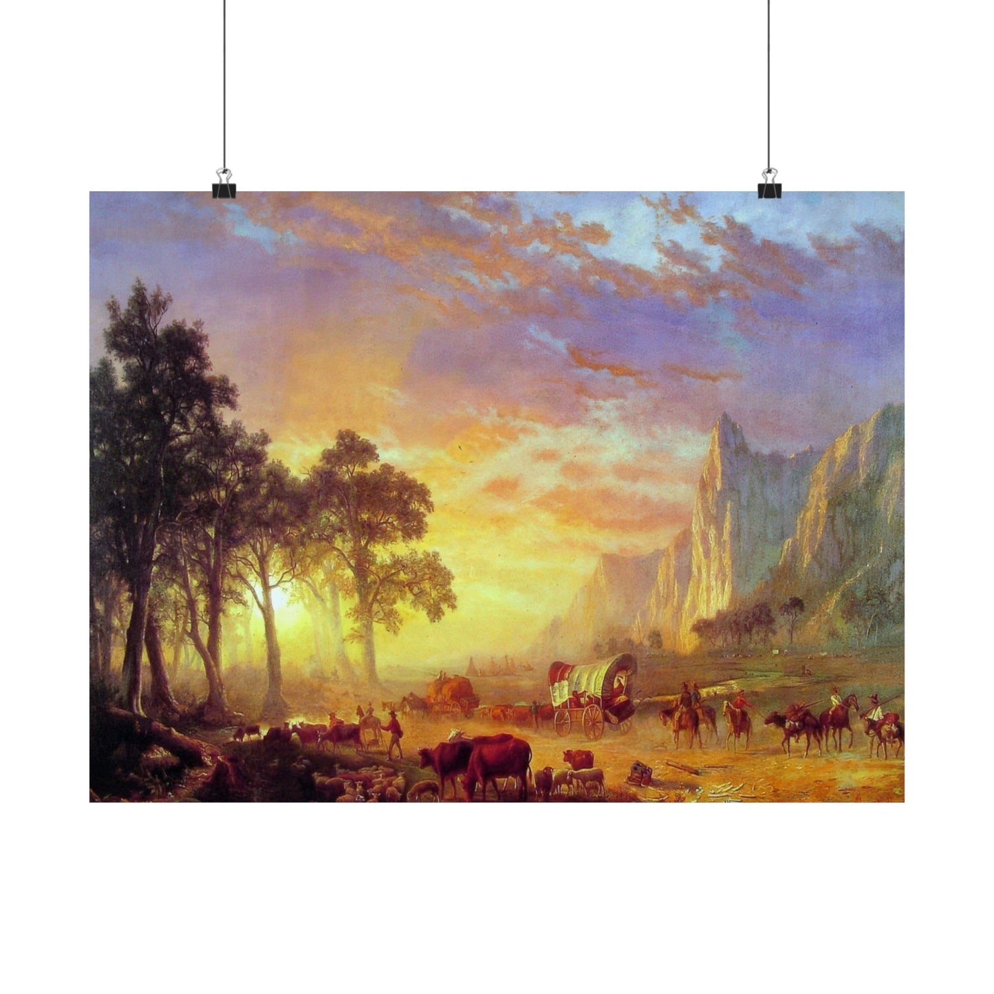 Bierstadt, Albert - Oregon Trail (1869) - Satin Posters