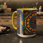 Pacio, Adam - Emerald Arrows Mandala - Colorful Accent Mugs