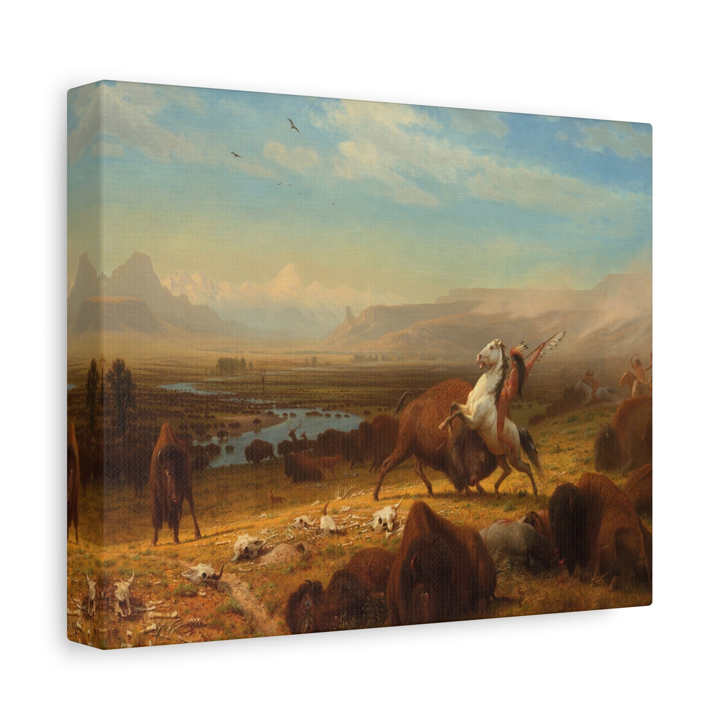 Bierstadt, Albert - The Last of the Buffalo  (1888) - Canvas Block, unframed