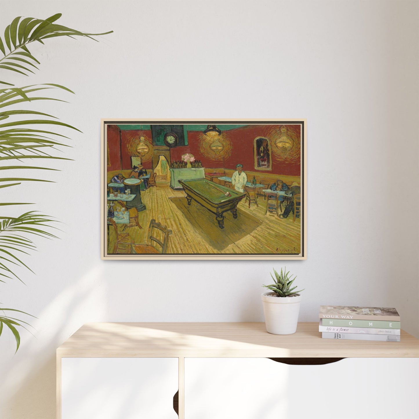 Van Gogh, Vincent - The Night Cafe (1888) - Matte Canvas, Framed