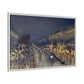 Pissarro, Camille - The Boulevard Montmartre At Night (1897) - Matte Canvas, Framed