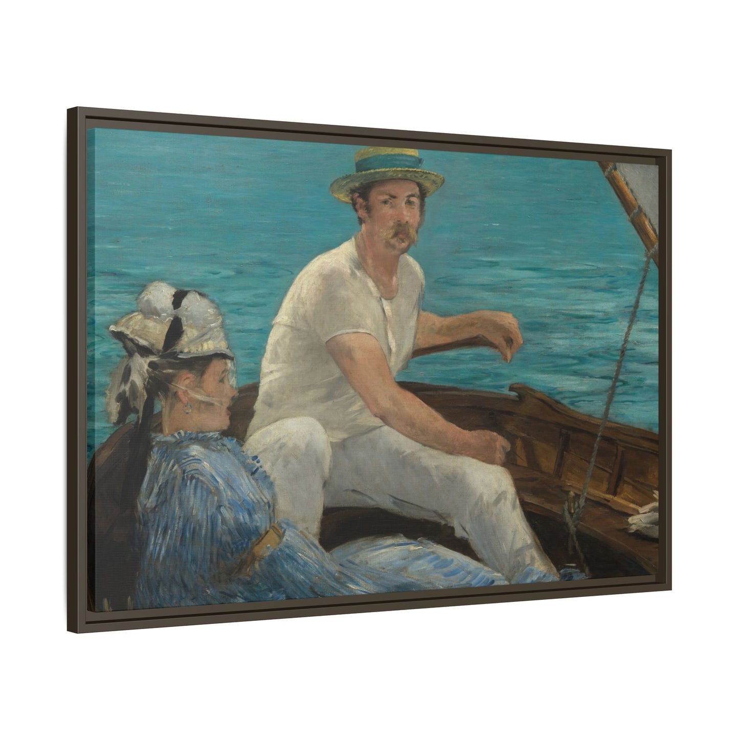 Manet, Édouard - Boating (1874) - Matte Canvas, Framed