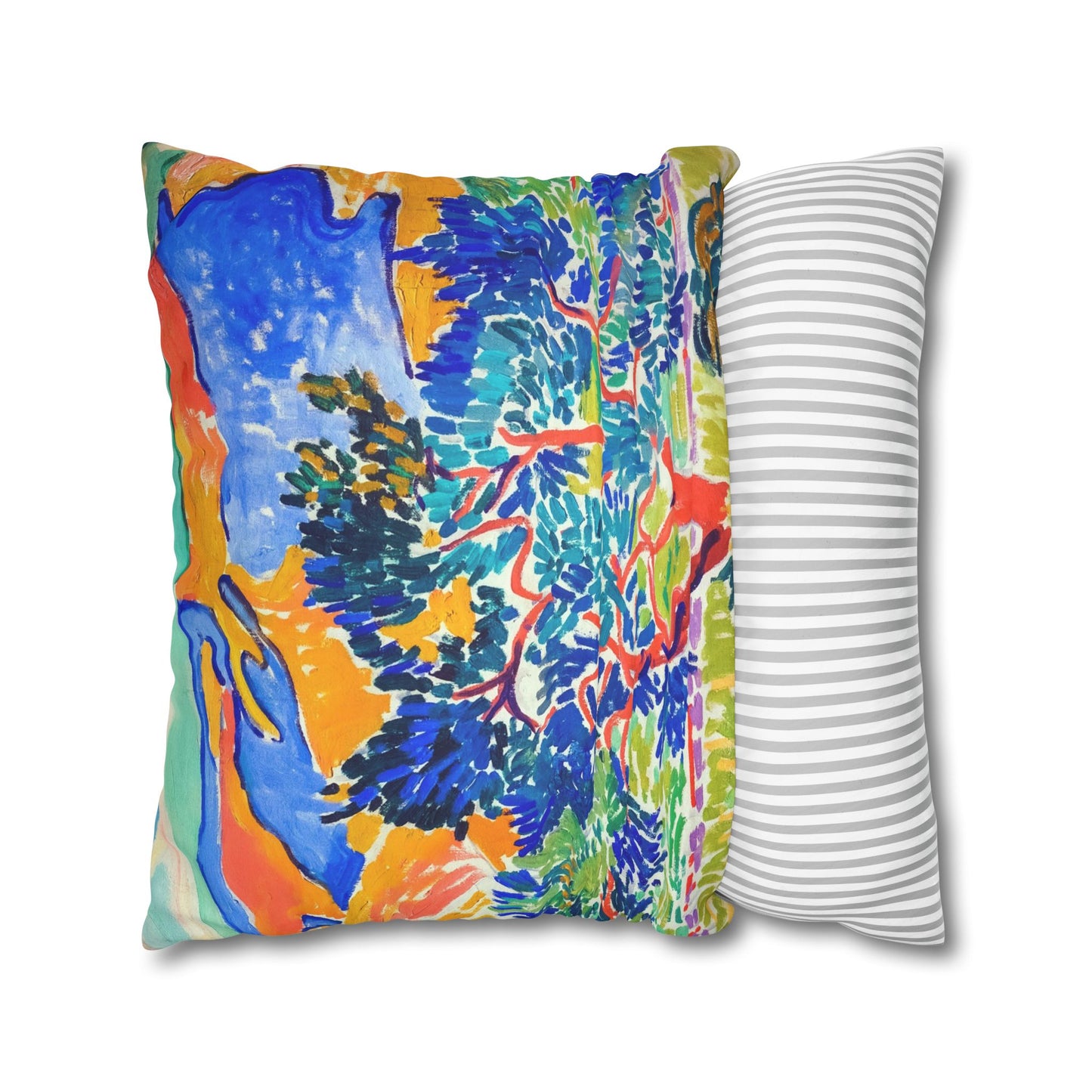 Derain, André - Mountains at Collioure (1905) - Suede Square Pillowcase