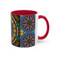 Pacio, Adam - Emerald Arrows Mandala - Colorful Accent Mugs