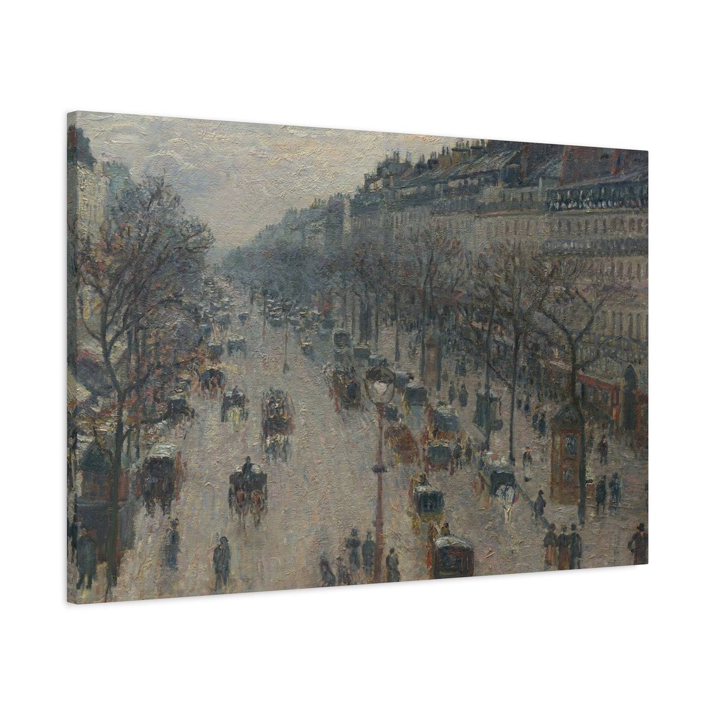 Pissarro, Camille - Boulevard Montmartre, Winter Morning (1897) - Canvas Block, unframed