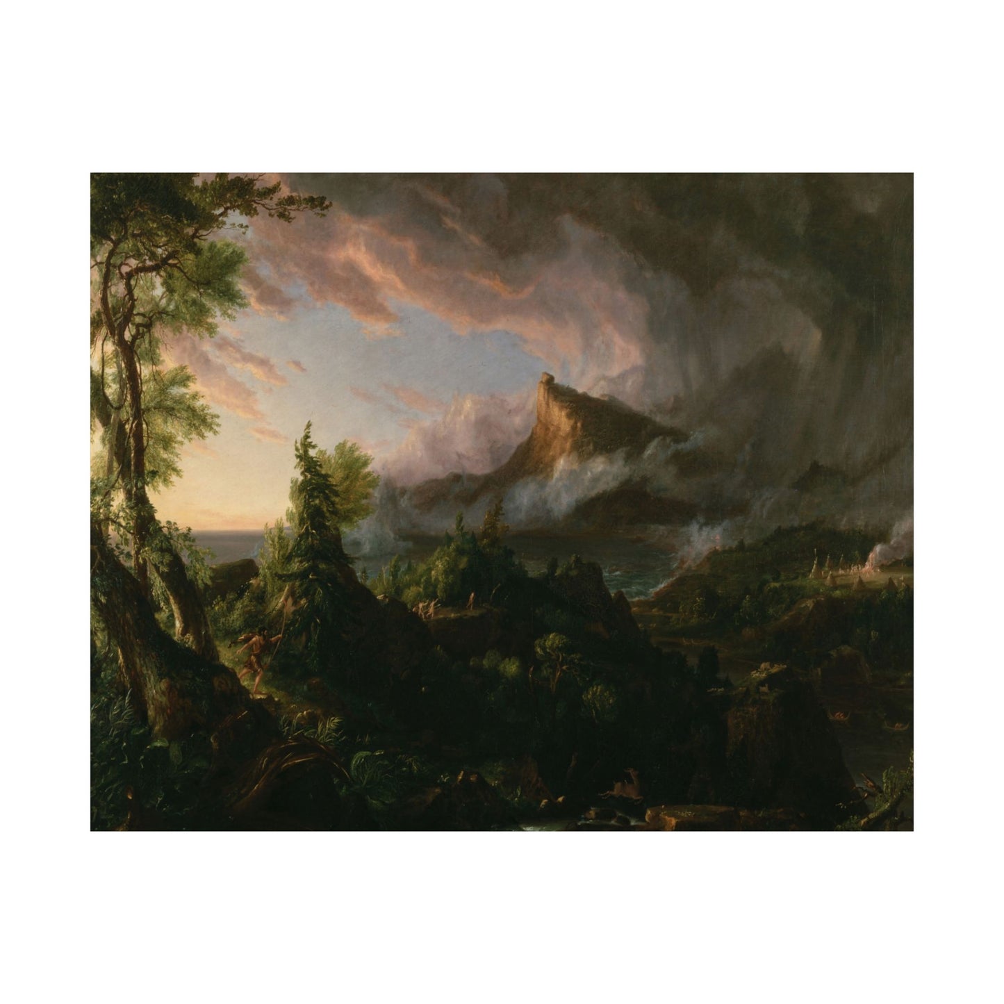 Cole. Thomas - The Course of Empire: The Savage State (1836) - Satin Posters