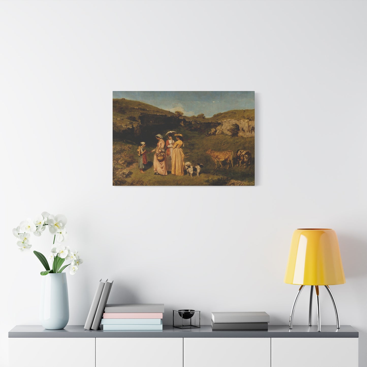 Courbet, Gustave - Young Ladies of the Village (1851) - Canvas Block, unframed