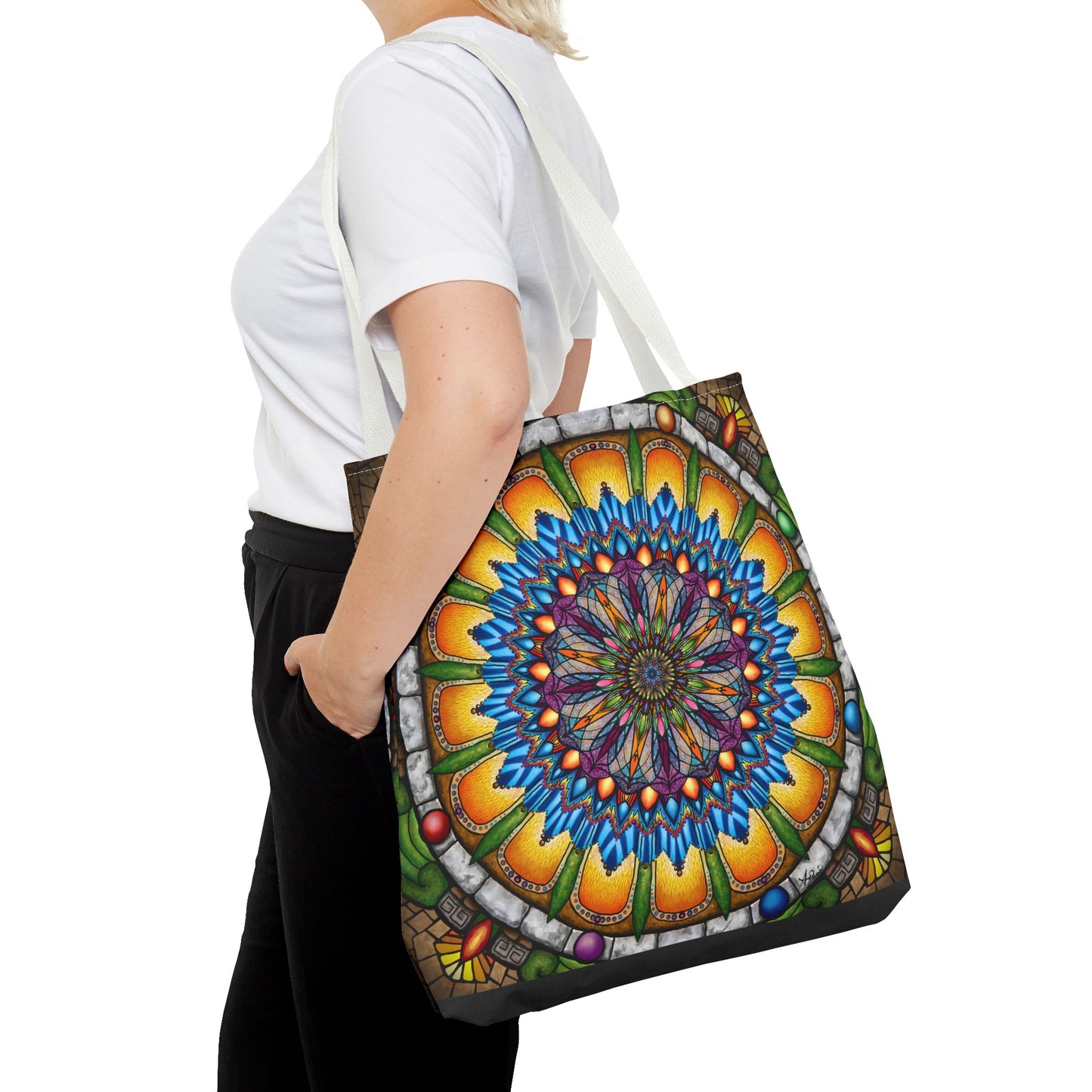 Pacio, Adam - Emerald Arrows Mandala - Tote Bag