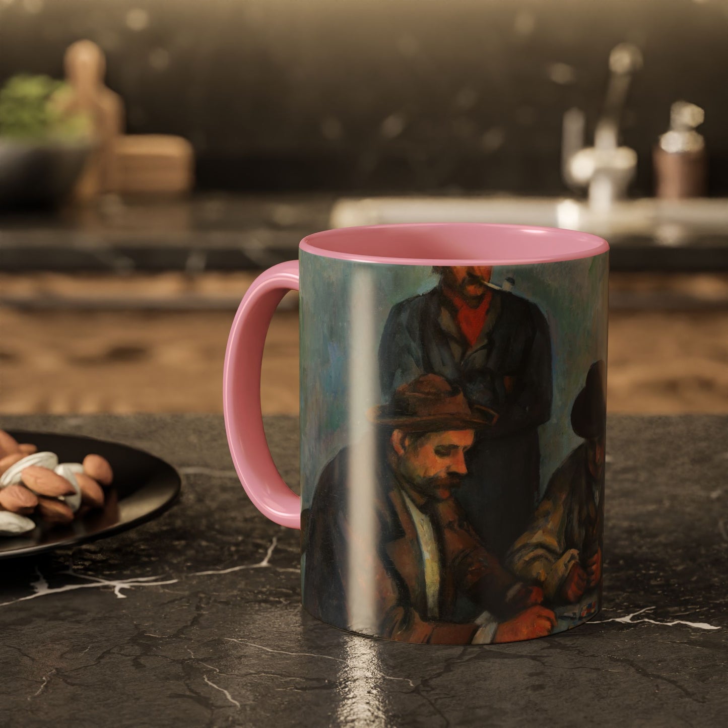 Cézanne, Paul - The Card Players (1892) - Colorful Accent Mugs