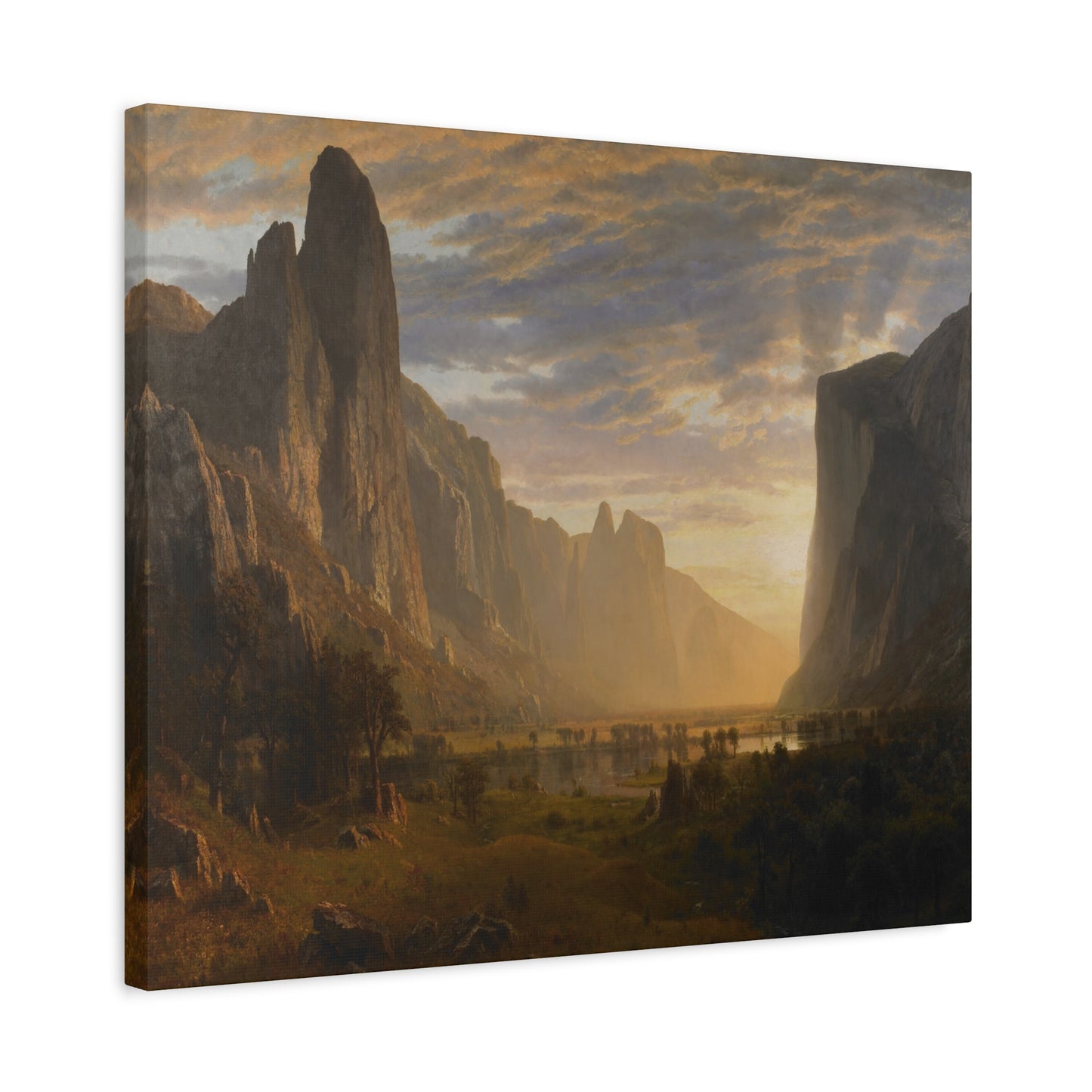 Bierstadt, Albert - Looking Down Yosemite Valley (1865) - Canvas Block, unframed