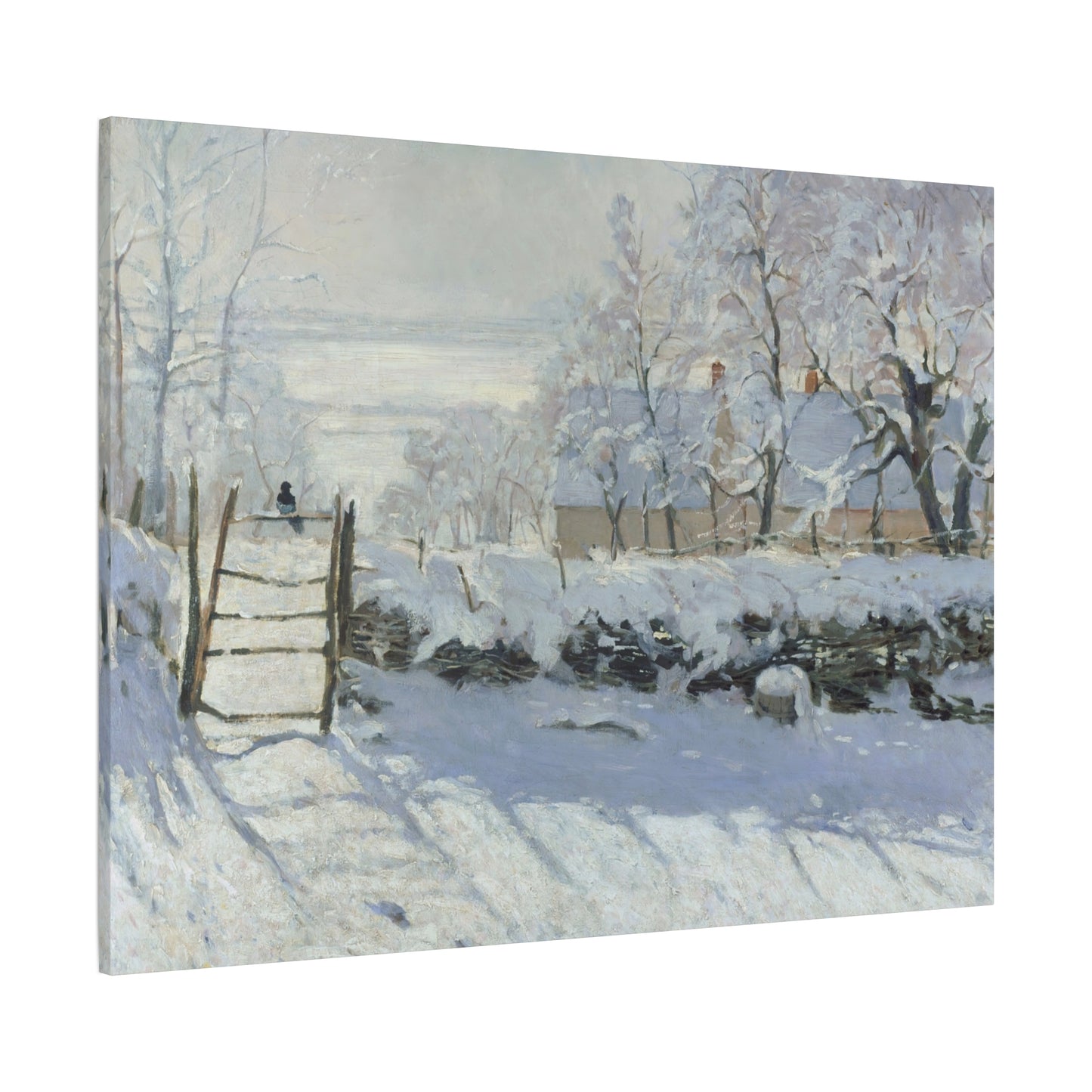 Monet, Claude - The Magpie (1868) - Canvas Block, unframed