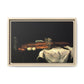 Cézanne, Paul - Still Life with Bread and Eggs (1865) - Matte Canvas, Framed