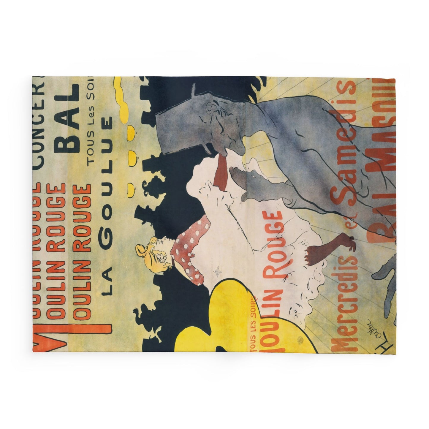 Toulouse-Lautrec, Henri - Moulin Rouge - La Goulue (1891) - Arctic Fleece Blanket