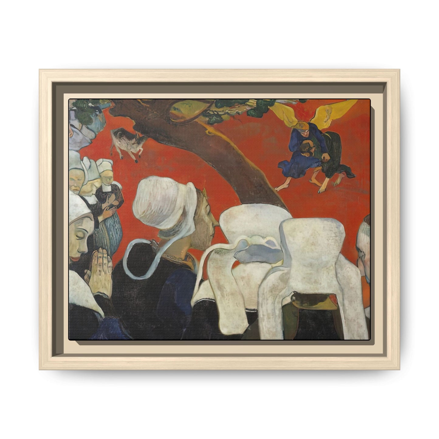 Gauguin, Paul - Vision of the Sermon (Jacob Wrestling with the Angel) (1888) - Matte Canvas, Framed