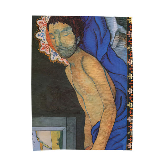 Filiger, Charles - The Recumbent Christ (1895) - Velveteen Plush Blanket