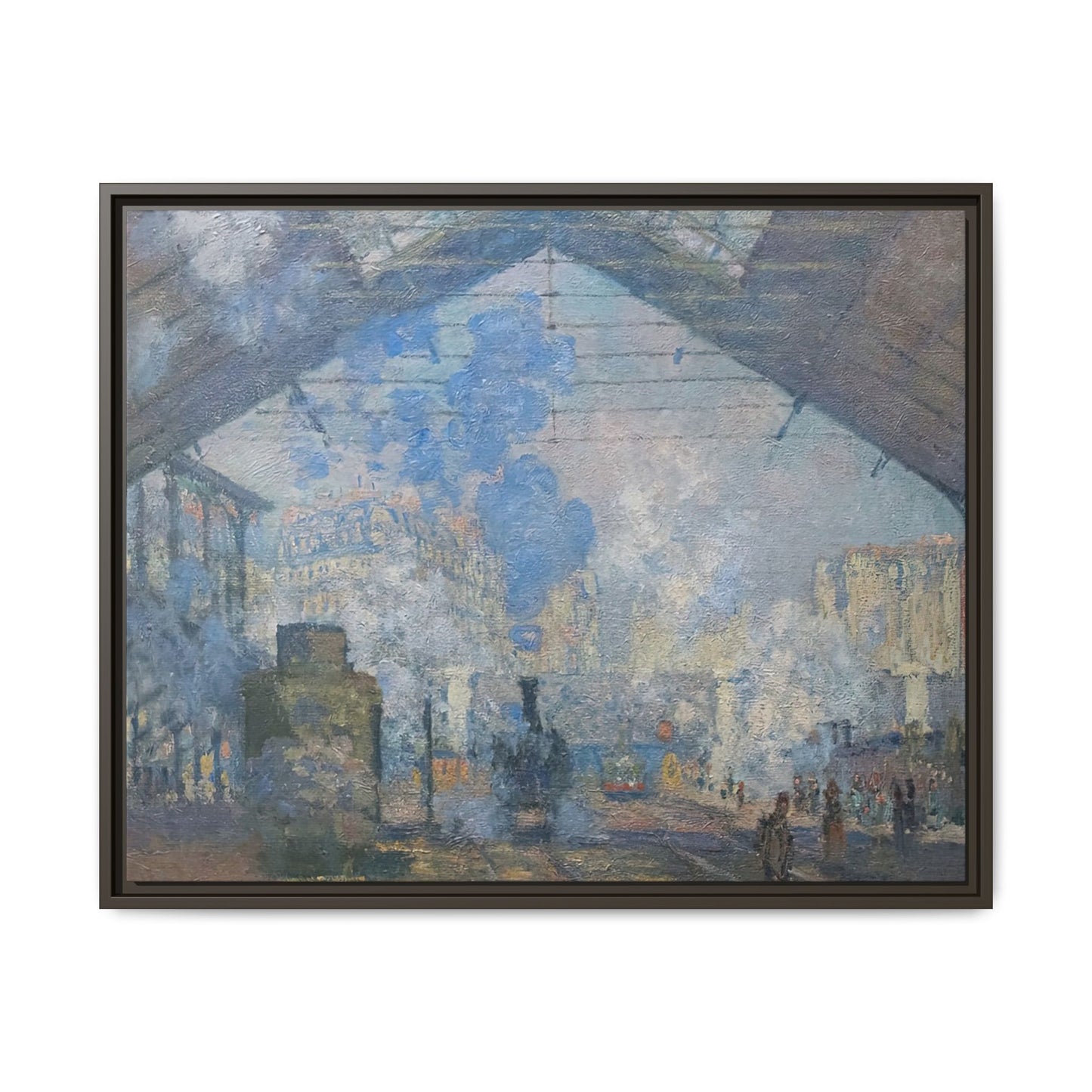 Monet, Claude - Le Gare Saint-Lazare (1877) - Matte Canvas, Framed