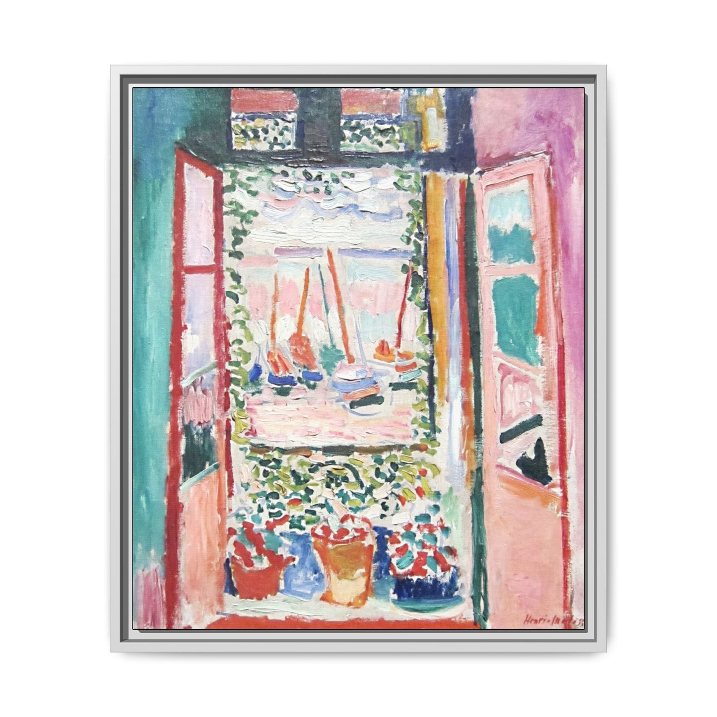 Matisse, Henri - Open Window, Collioure (1905) - Matte Canvas, Framed