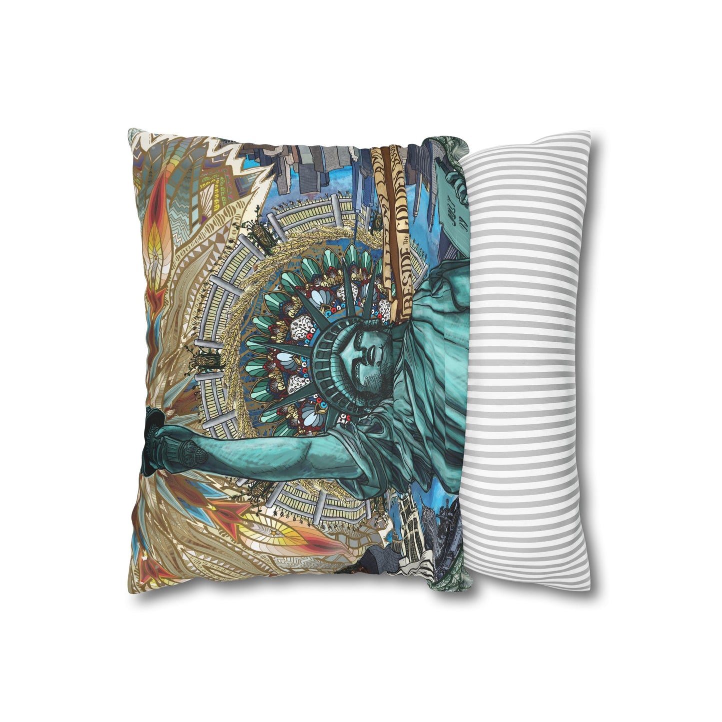Pacio, Adam - Liberty Mandala - Suede Square Pillowcase