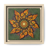 Monarch Butterfly Mandala - Framed Canvas