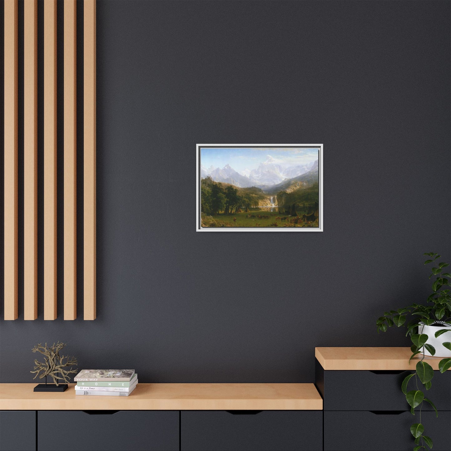 Bierstadt, Albert - The Rocky Mountains, Lander’s Peak (1863) - Matte Canvas, Framed