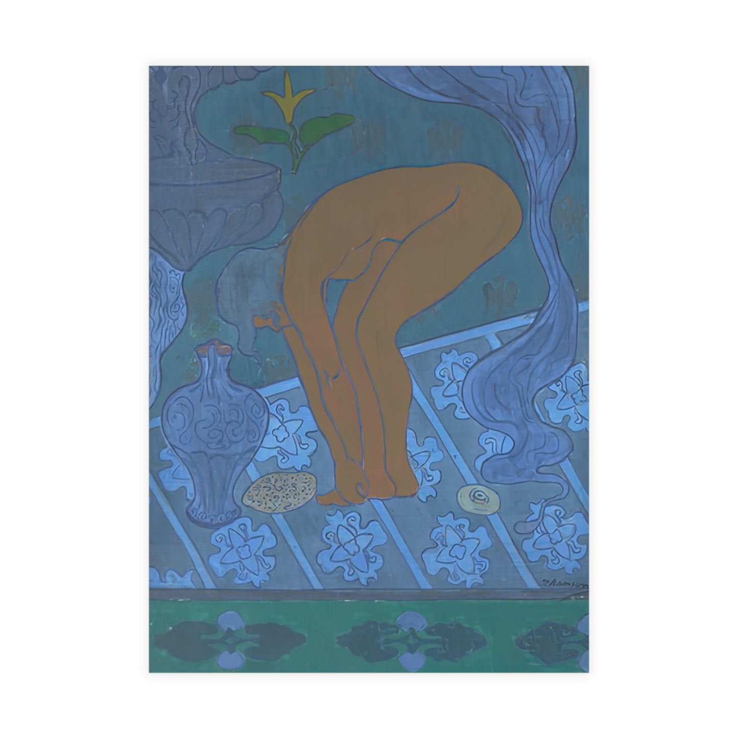 Ranson, Paul - The Blue Bather (1891) - Postcard Bundles with Envelopes Included