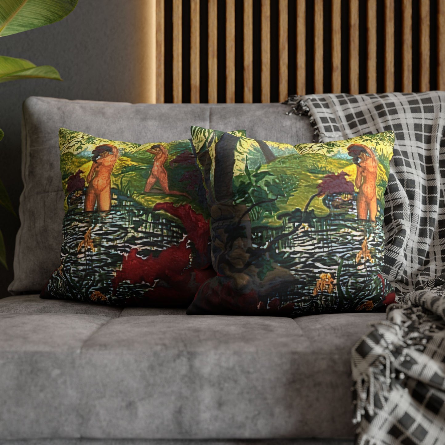 Ranson, Paul - The Lotus Bather (1906) - Suede Square Pillowcase