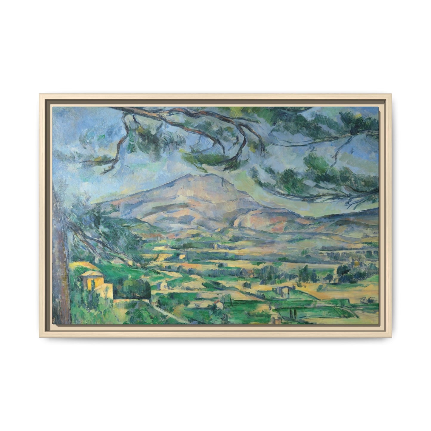 Cézanne, Paul - Mont Sainte-Victoire with Large Pine (1887) - Matte Canvas, Framed