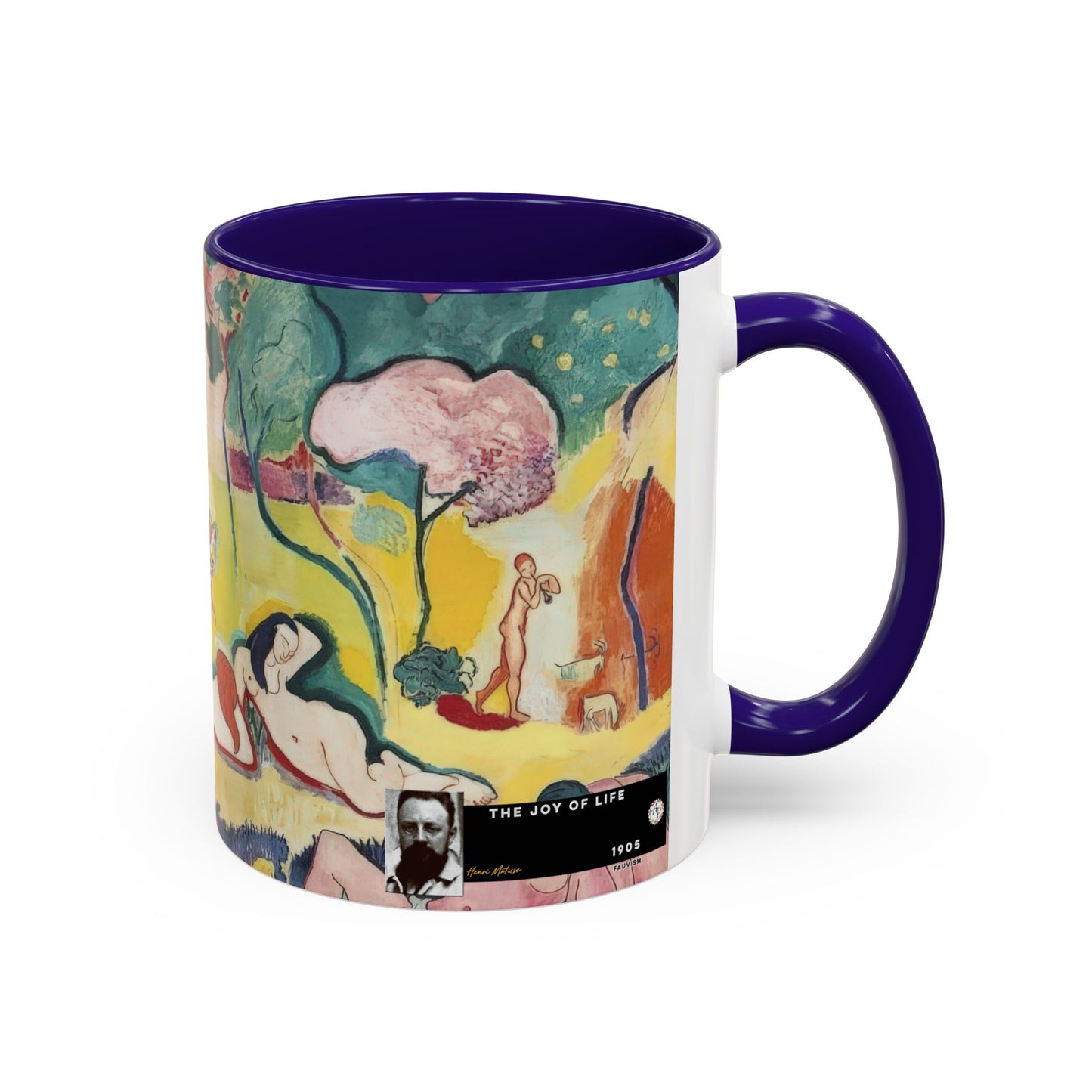 Matisse, Henri - The Joy of Life (1905) - Colorful Accent Mugs