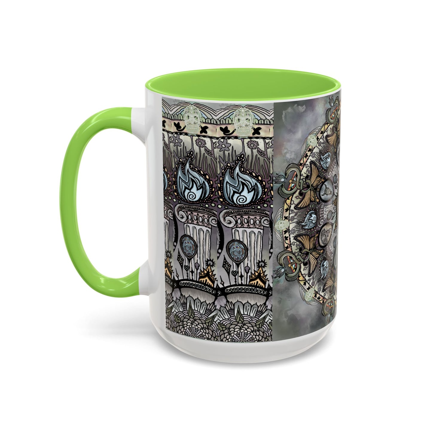 Pacio, Adam - Memento Mori Mandala - Colorful Accent Mugs