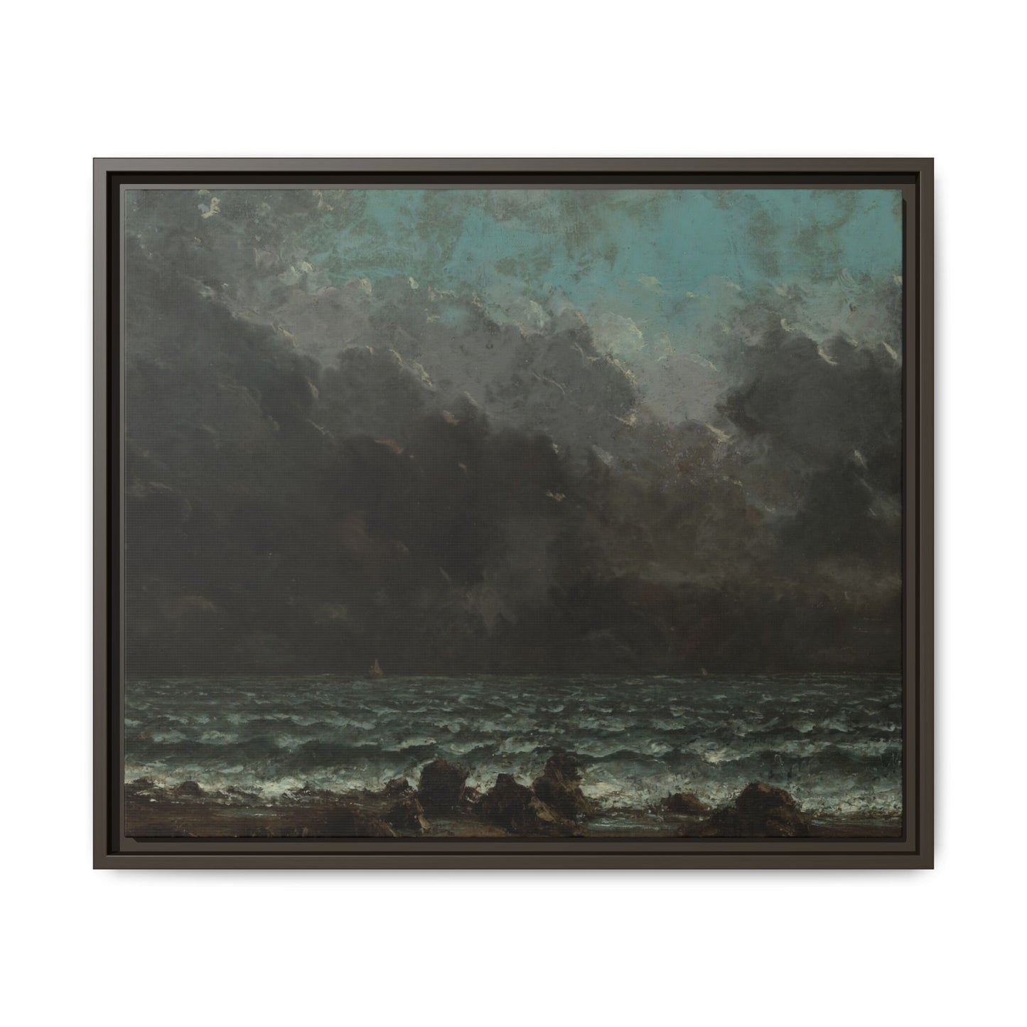 Courbet, Gustave - The Sea (1865) - Matte Canvas, Framed