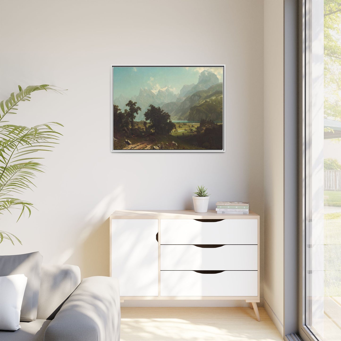 Bierstadt, Albert - Lake Lucerne (1858) - Matte Canvas, Framed