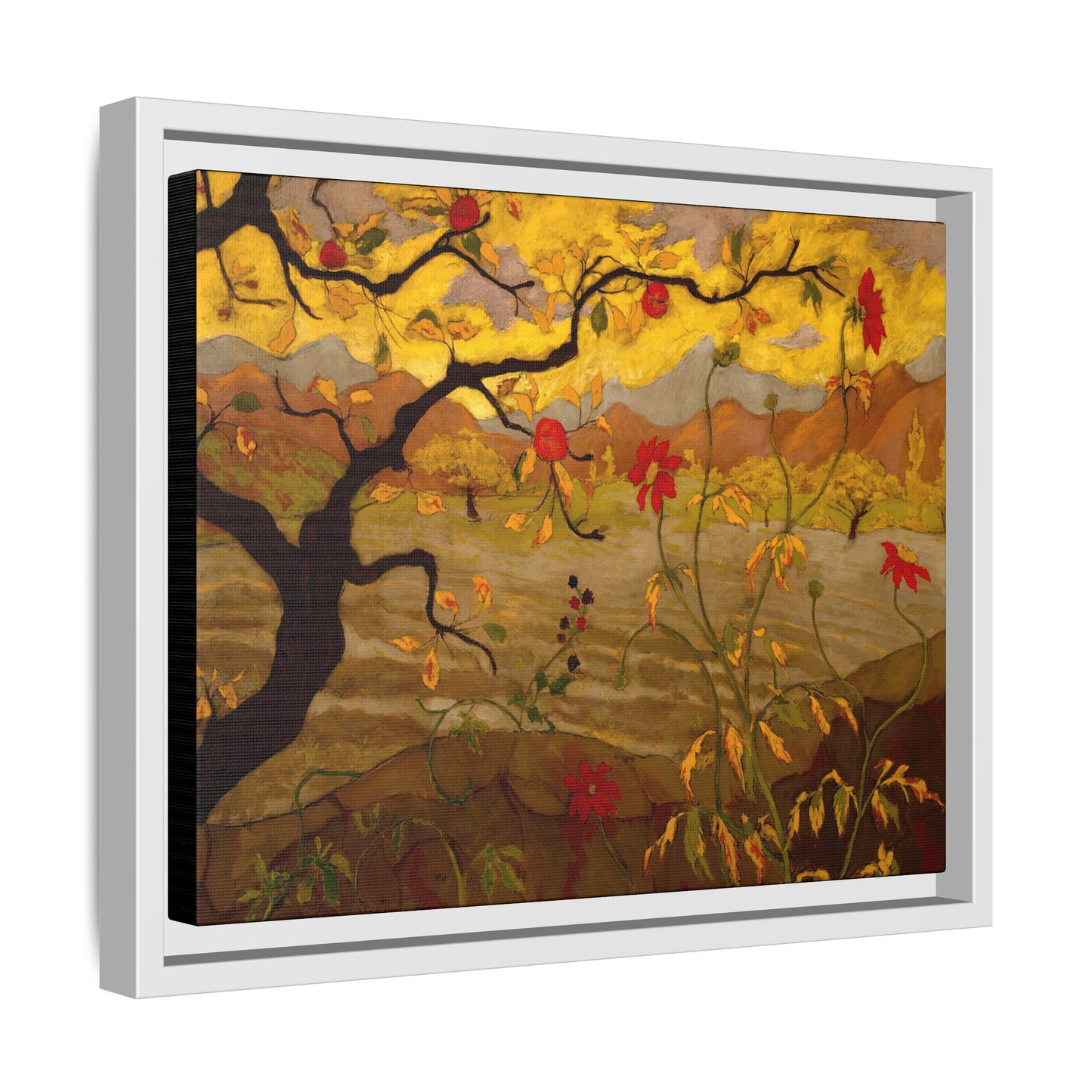 Ranson, Paul - Apple Tree with Red Fruit (1902) - Matte Canvas, Framed