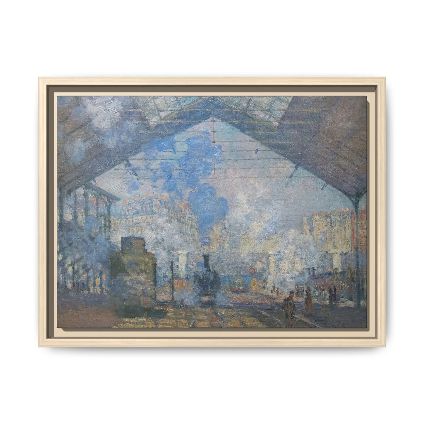 Monet, Claude - Le Gare Saint-Lazare (1877) - Matte Canvas, Framed