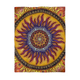 Solar Disc Mandala - Microfiber Duvet Cover