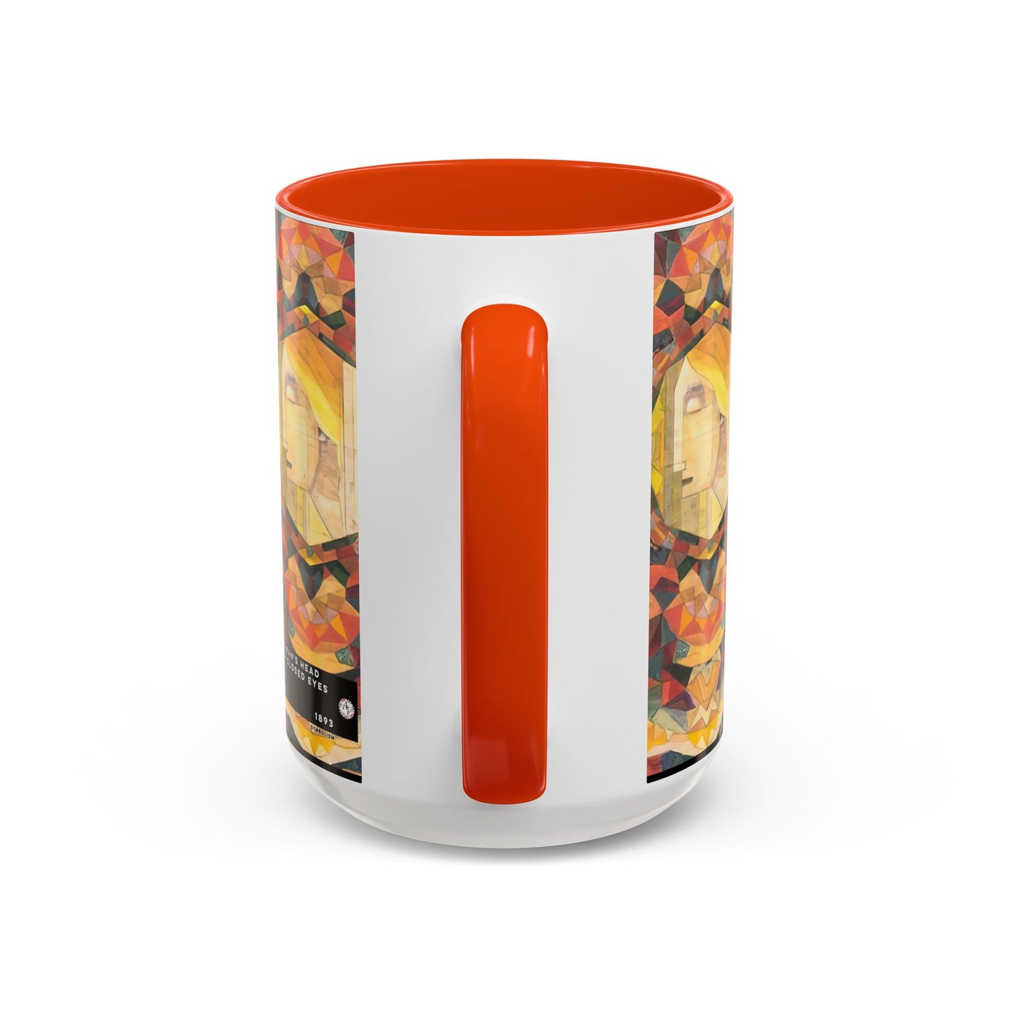 Filiger, Charles - Woman’s Head with Closed Eyes (1893) - Colorful Accent Mugs