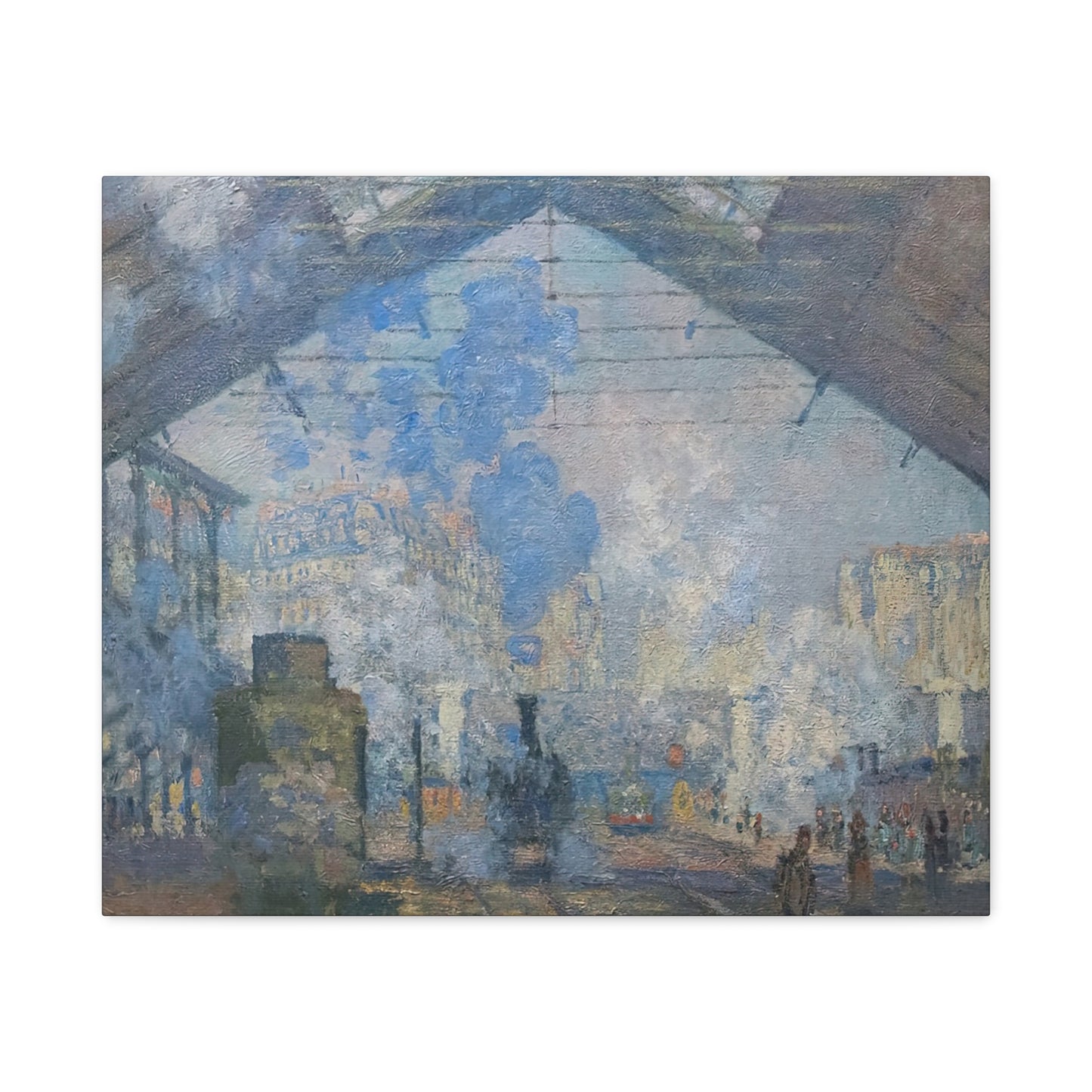 Monet, Claude - Le Gare Saint-Lazare (1877) - Canvas Block, unframed