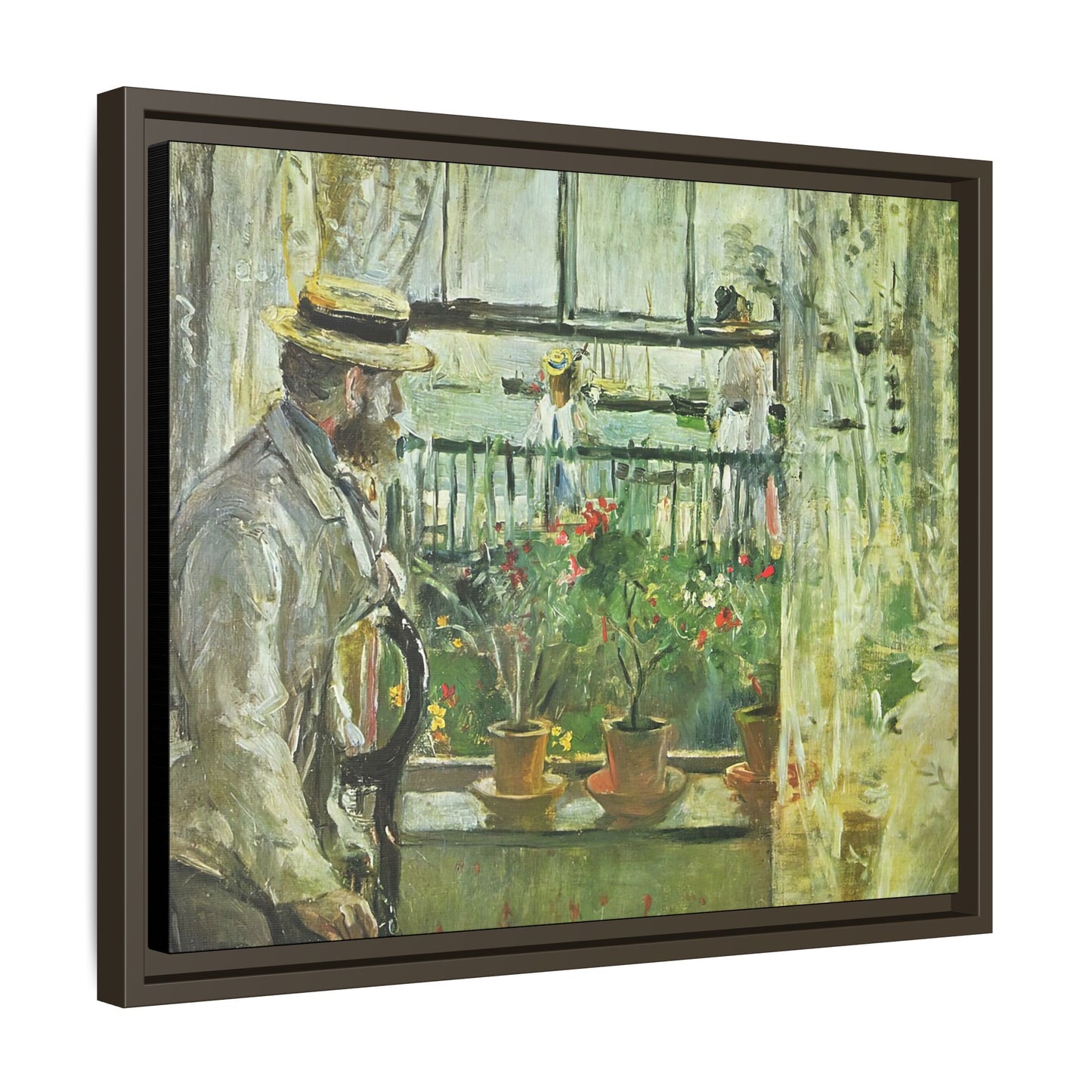 Morisot, Berthe - Eugene Manet on the Isle of Wight (1875) - Matte Canvas, Framed