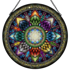 Mystic Jewel Mandala - Stained Glass Suncatcher