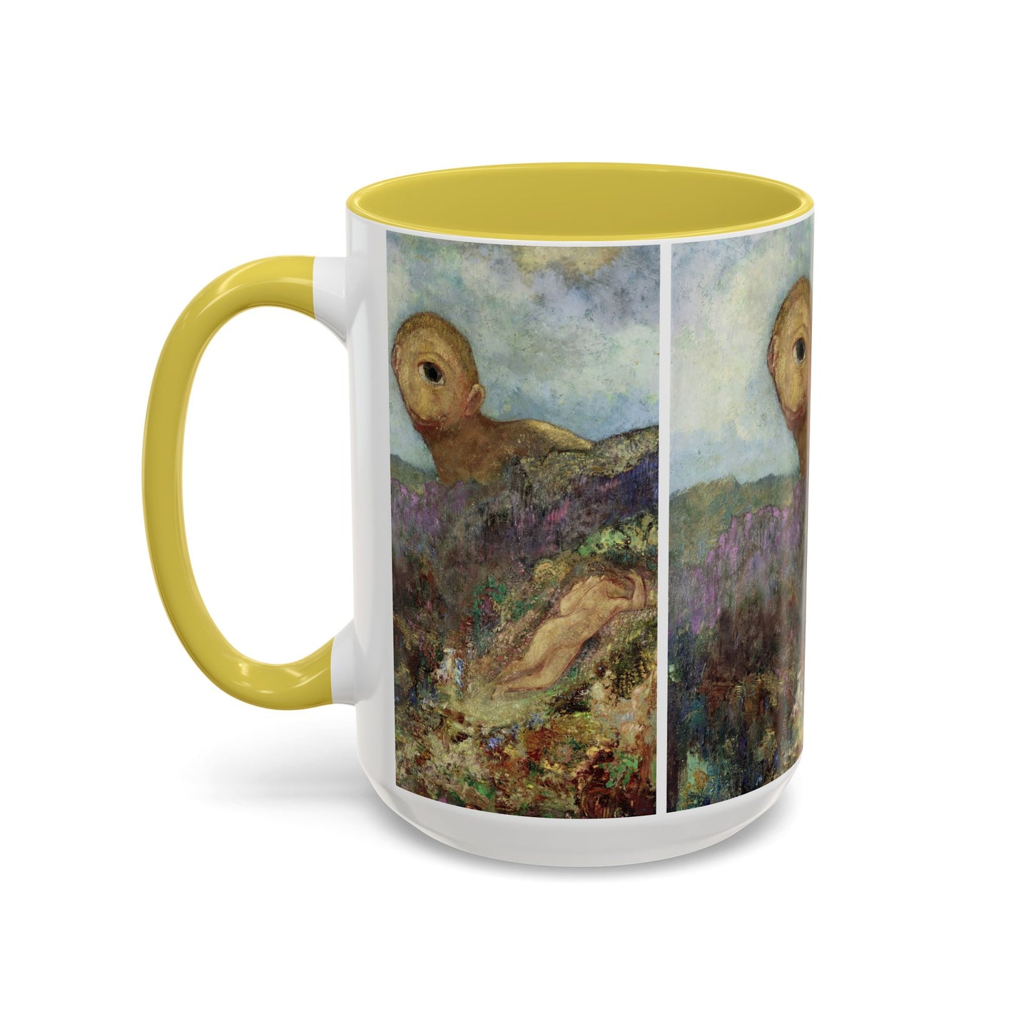 Redon, Odilon - The Cyclops (1914) - Colorful Accent Mugs