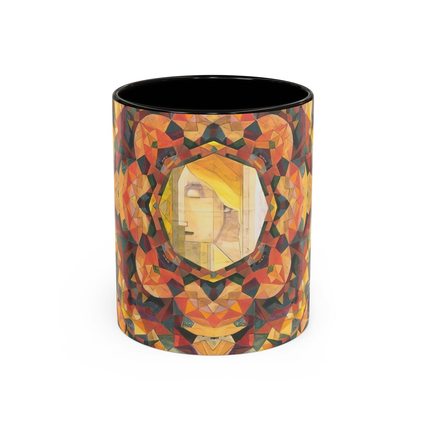 Filiger, Charles - Woman’s Head with Closed Eyes (1893) - Colorful Accent Mugs