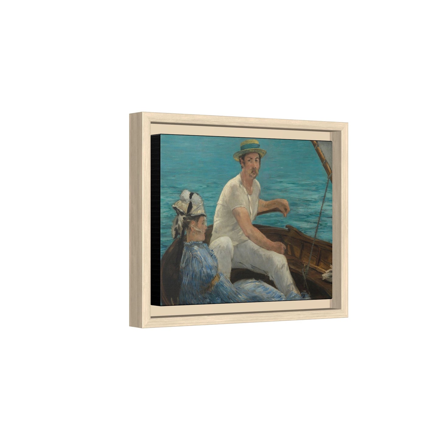 Manet, Édouard - Boating (1874) - Matte Canvas, Framed