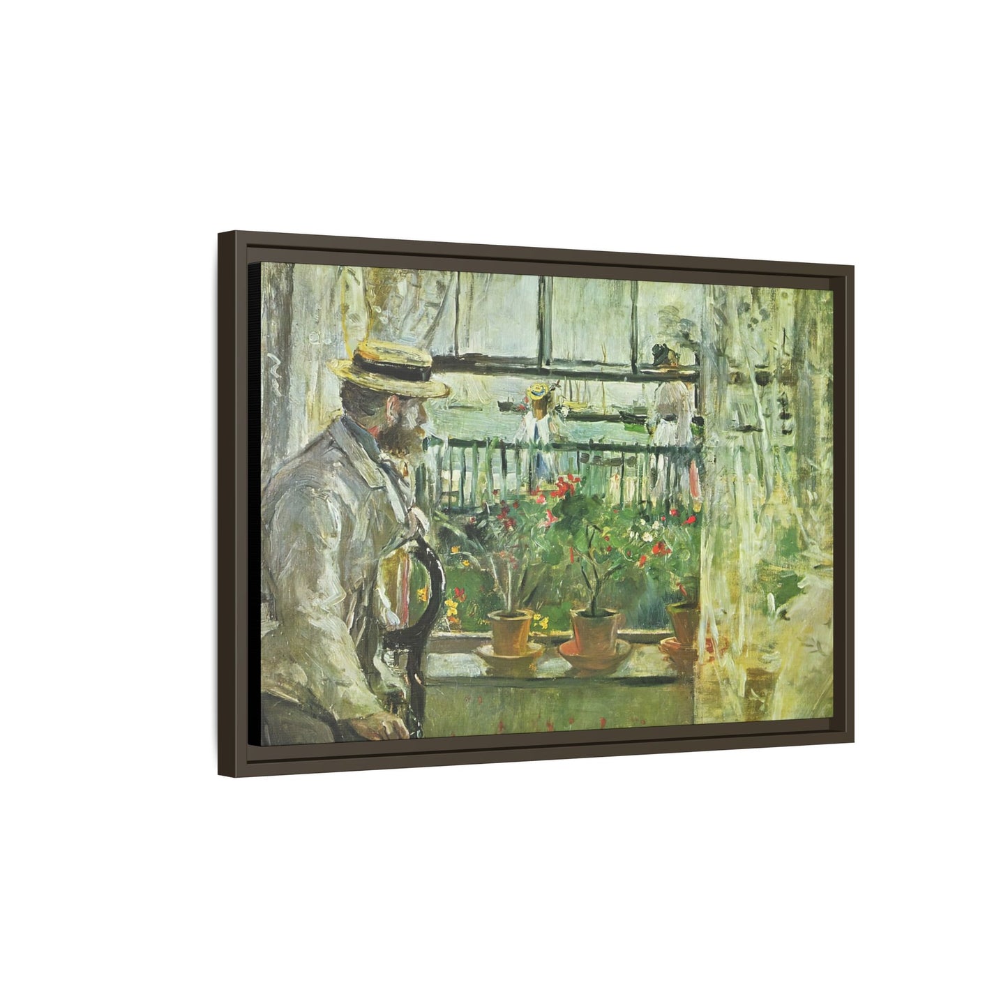 Morisot, Berthe - Eugene Manet on the Isle of Wight (1875) - Matte Canvas, Framed