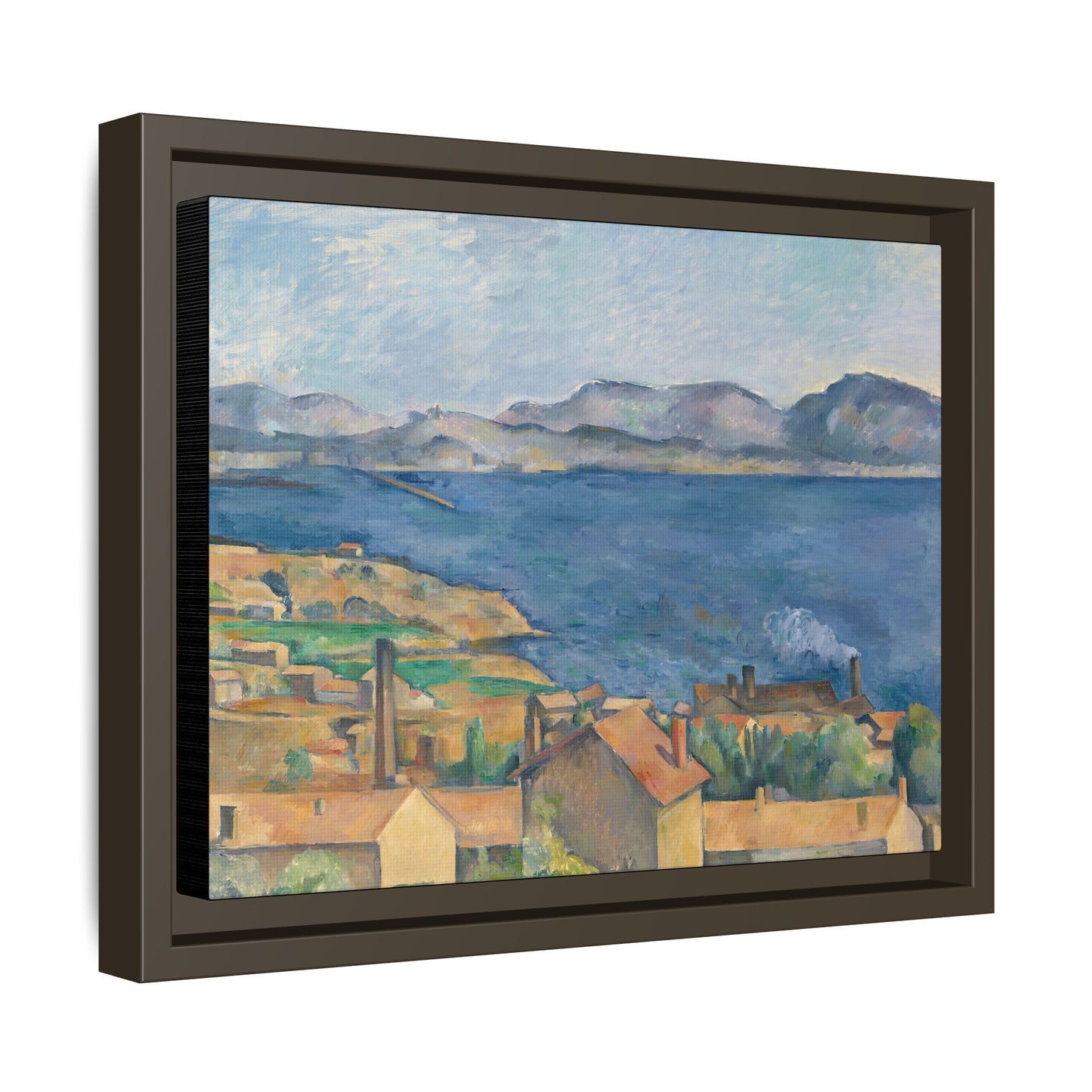 Cézanne, Paul - The Bay of Marseille, Seen from L'Estaque (1885) - Matte Canvas, Framed