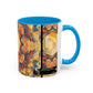 Filiger, Charles - Woman’s Head with Closed Eyes (1893) - Colorful Accent Mugs