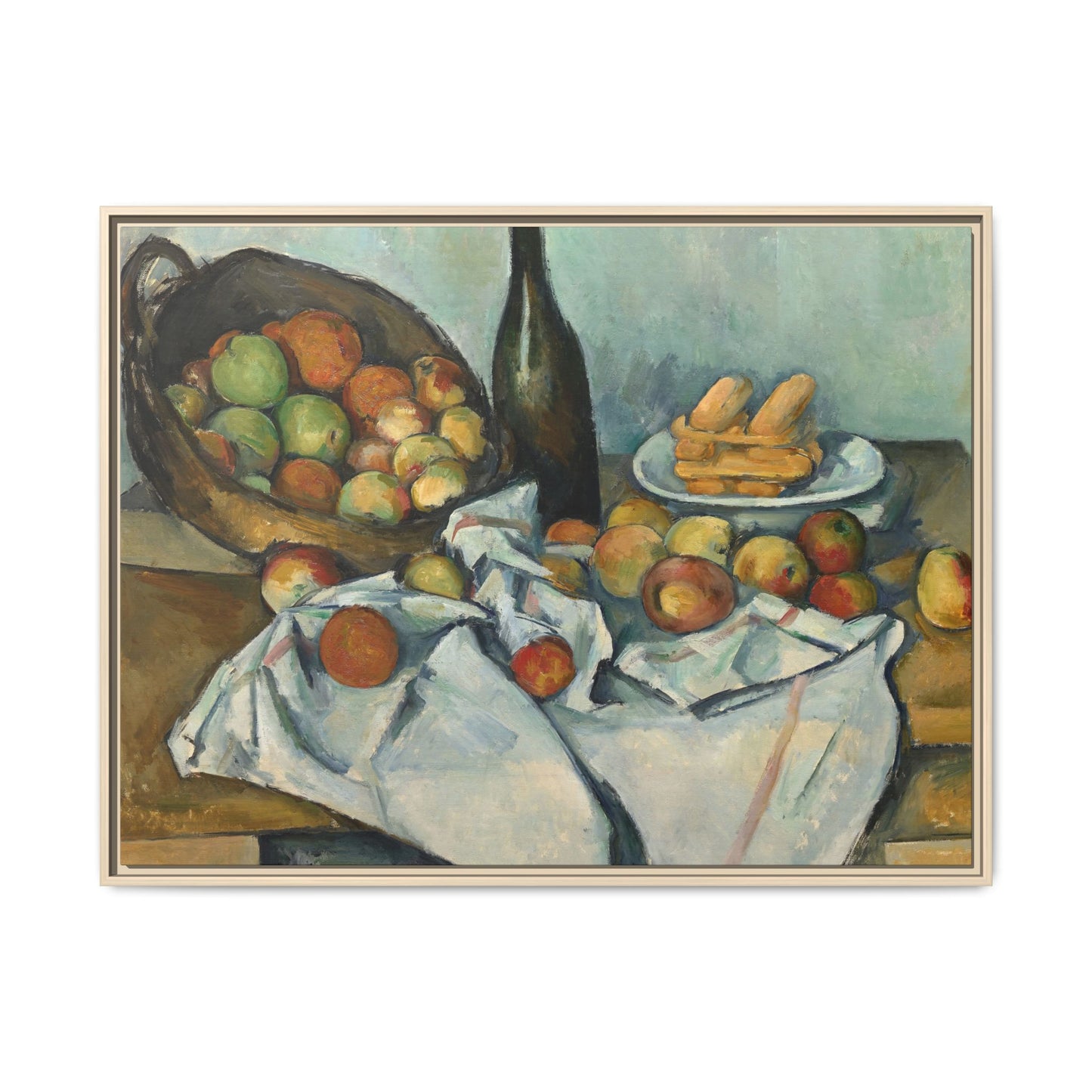 Cézanne, Paul - Basket of Apples (1893) - Matte Canvas, Framed