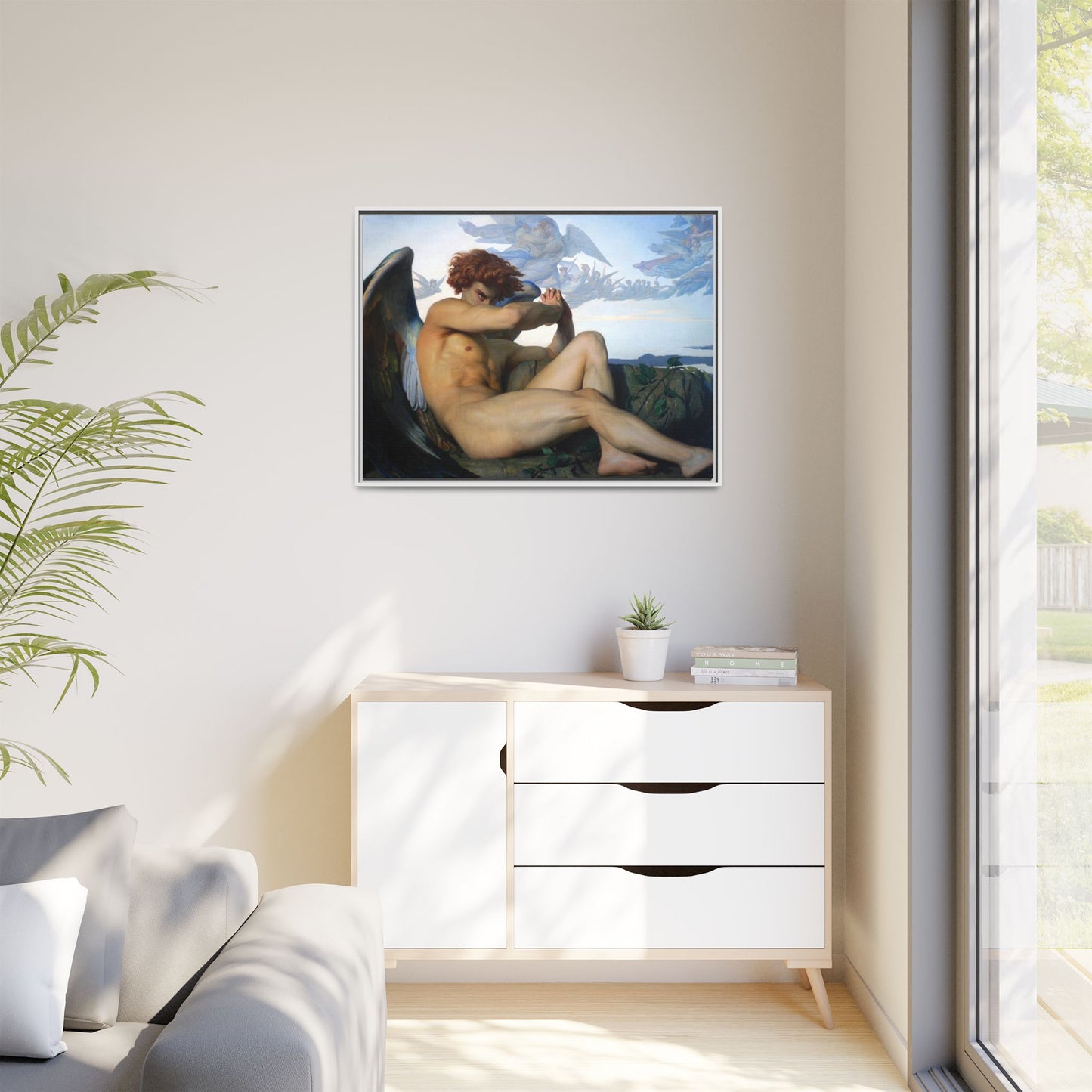 Cabanel, Alexandre - The Fallen Angel (1847) - Matte Canvas, Framed
