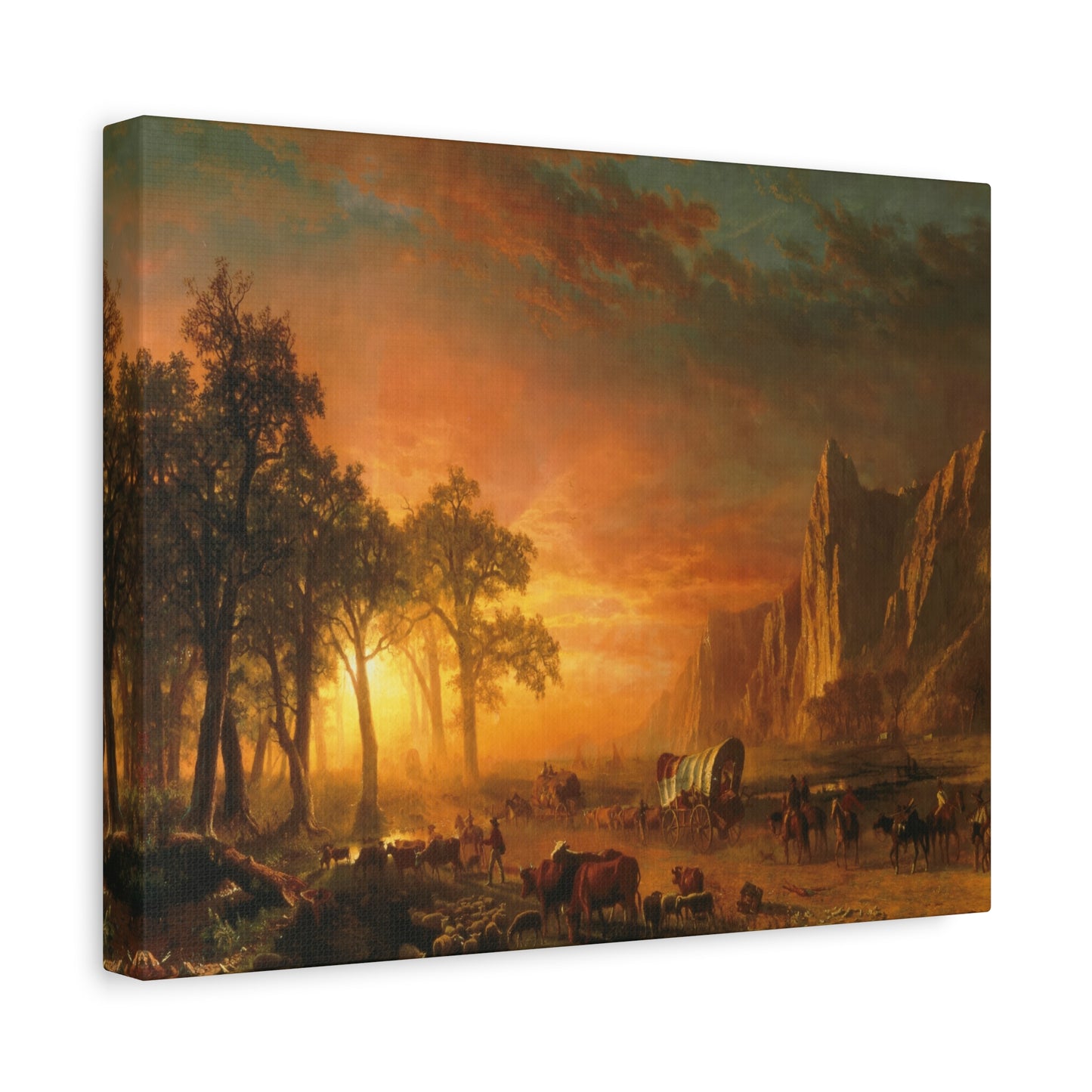 Bierstadt, Albert - Emigrants Crossing the Plains (1867) - Canvas Block, unframed