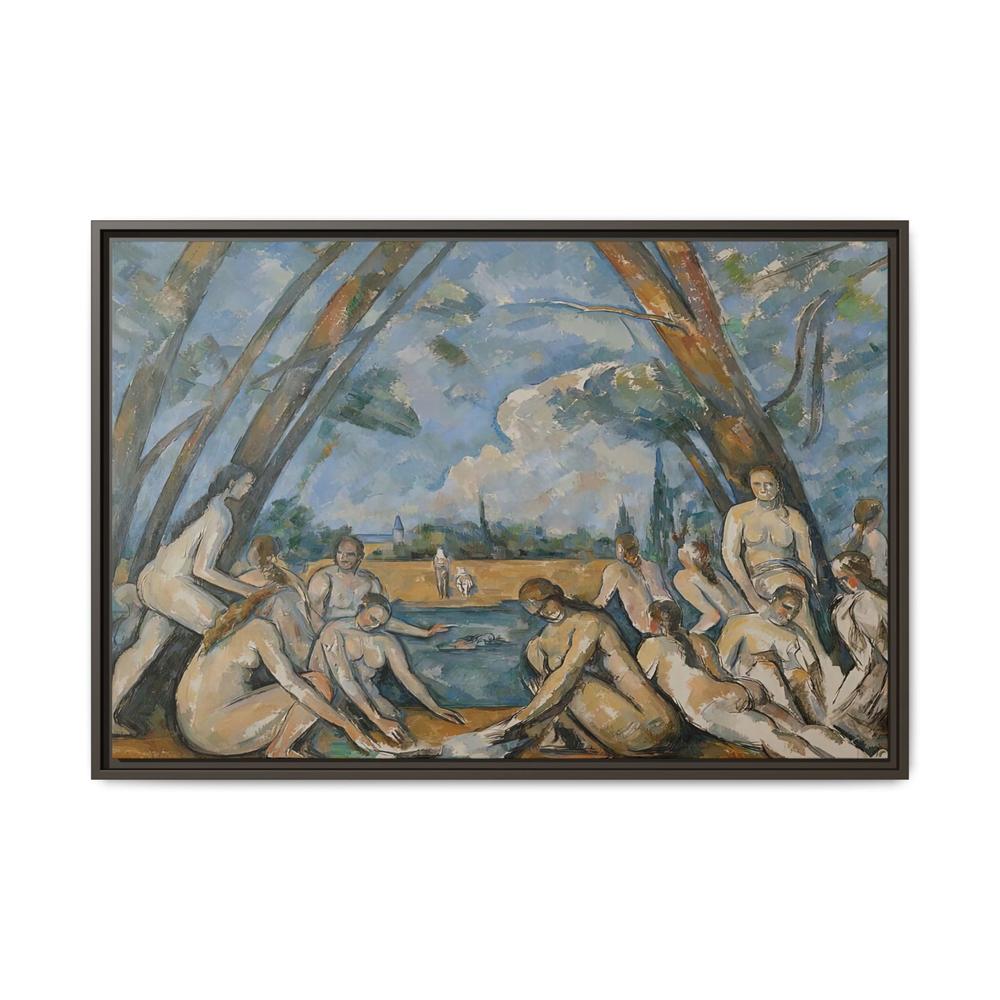 Cézanne, Paul - The Large Bathers (1906) - Matte Canvas, Framed