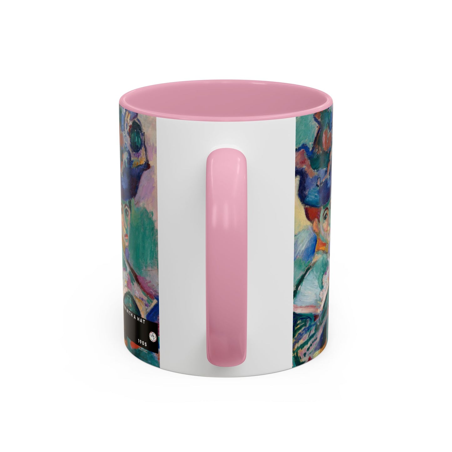 Matisse, Henri - Woman with a Hat (1905) - Colorful Accent Mugs