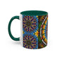 Pacio, Adam - Emerald Arrows Mandala - Colorful Accent Mugs